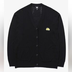 NWT BTS BUTTER KPOP Album Black Cardigan Monogram Buttons (no photo cards) XL